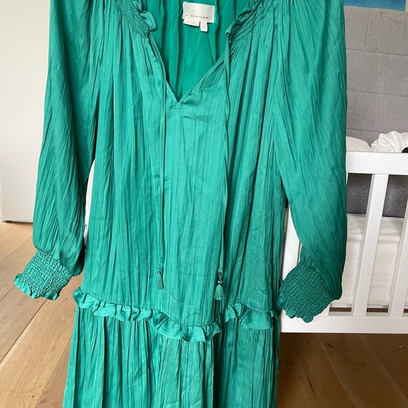 New Anthropologie Giulia Tunic Mini Dress $148 SMALL Green - Picture 3 of 3